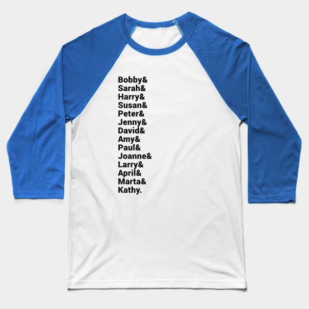 Company Names Baseball T-Shirt by byebyesally